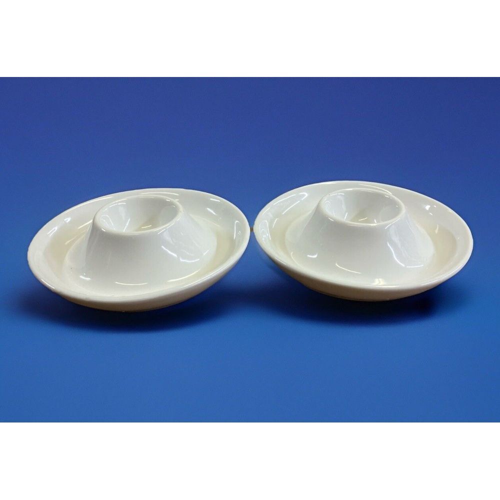 2 Kaiser Porcelain Egg Cups or Candle Holders‎ White Made germany EUC
